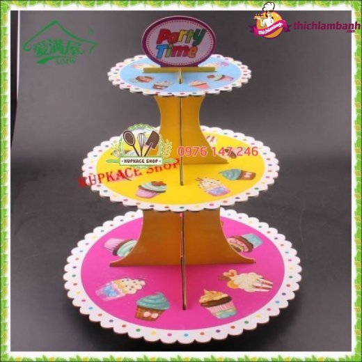 Tháp bánh cake stand giấy