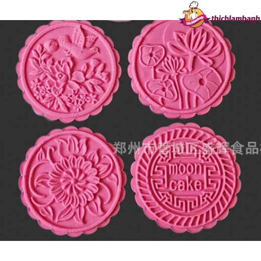 Khuôn lò xo 200g tròn 4 mặt mooncake