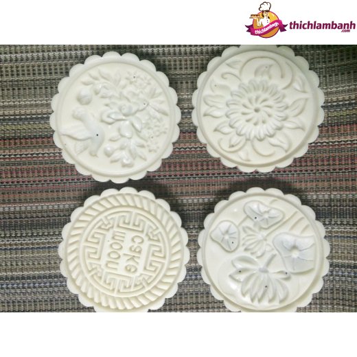 Khuôn lò xo 200g tròn 4 mặt mooncake