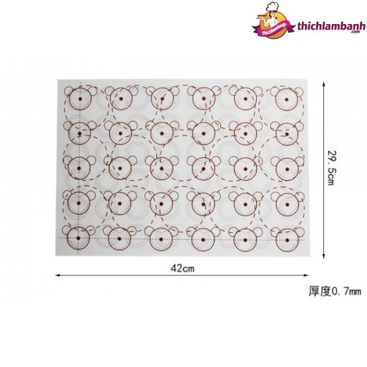 Baking mat macaron 2 mặt hình 29.5 x 42