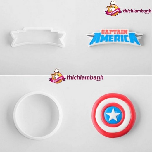 Bộ nhấn nhựa 8 siêu nhân Captain America