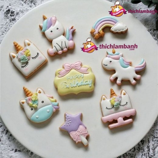 Bộ 8 nhấn nhựa Kỳ Lân Unicorn