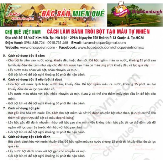 Bột tạo màu tự nhiên - hoa đậu biếc dạng bột