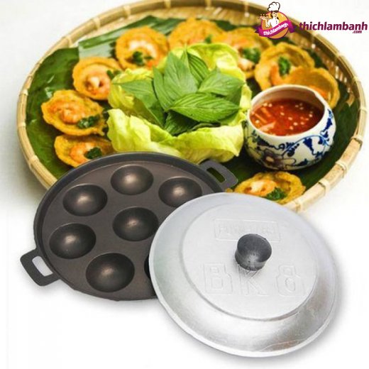 Khuôn Làm Bánh Khọt 8 Lỗ Huỳnh Anh