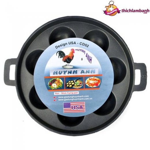 Khuôn Làm Bánh Khọt 8 Lỗ Huỳnh Anh