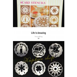 Stencil decor bánh 6 tấm noel giá rẻ chỉ với 35.000 đ