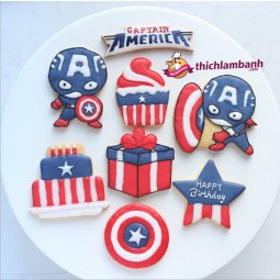 Bộ nhấn nhựa 8 siêu nhân Captain America giá rẻ chỉ với 40.000 đ