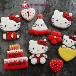 Bộ 8 nhấn nhựa mèo Hello Kitty giá rẻ chỉ với 40.000 đ