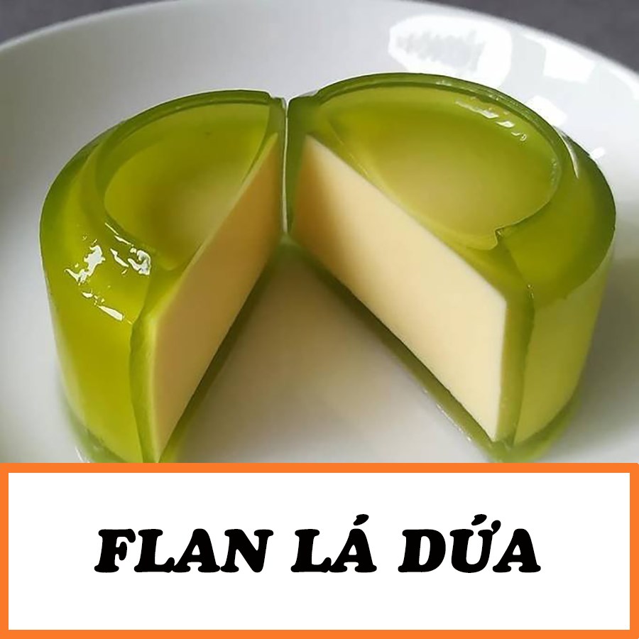 Cách làm bánh Flan lá dứa