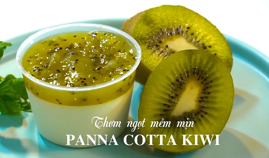 Cách làm Panna Cotta Kiwi mềm béo chua ngọt cho bữa nhẹ