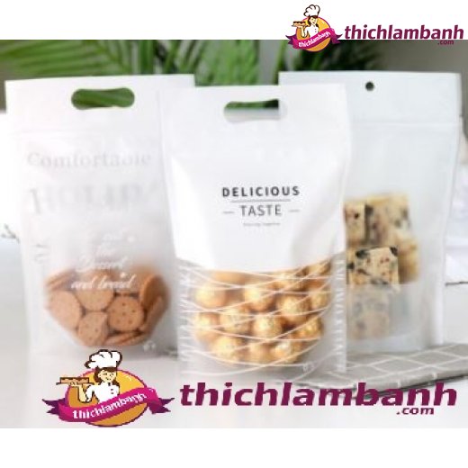 Túi zip trắng Delicious Túi zip trắng Delicious
