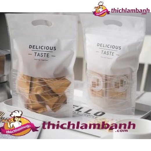 Túi zip trắng Delicious Túi zip trắng Delicious