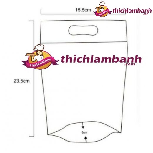 Túi zip trắng Delicious Túi zip trắng Delicious