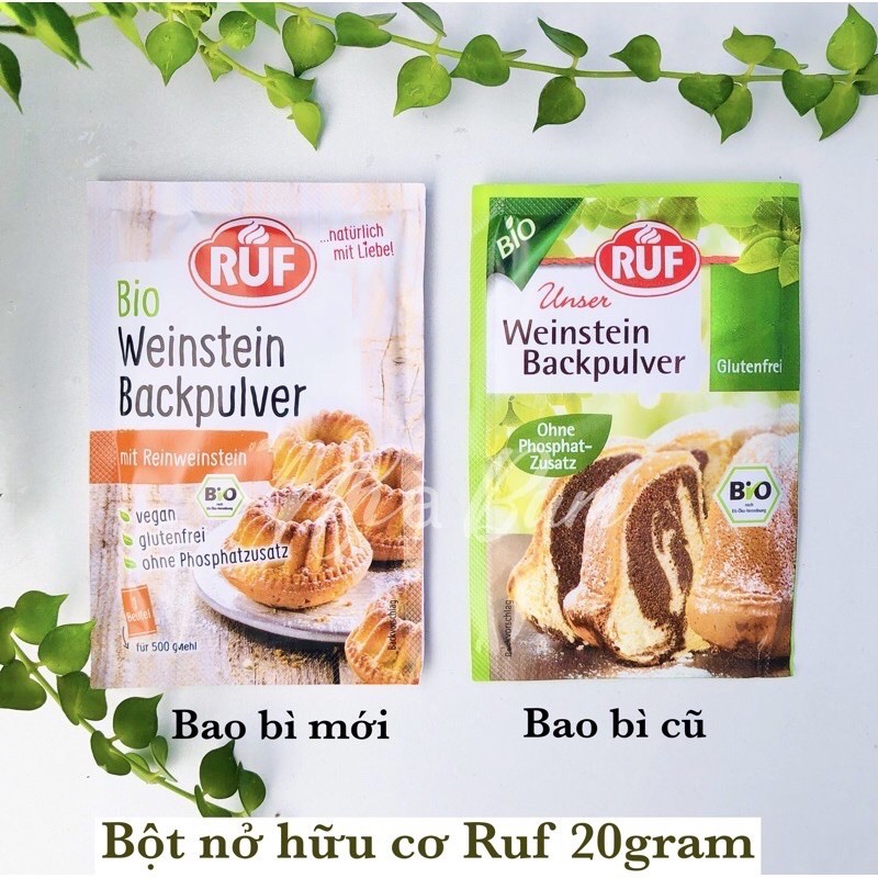 Bột nở, nổi hữu cơ RUF bio ĐỨC 20g