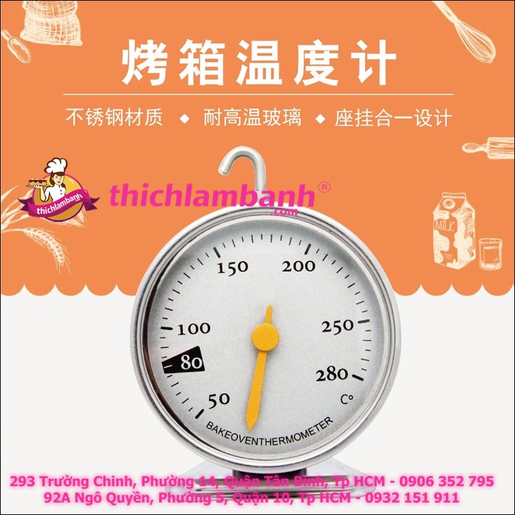 Nhiệt kế treo lò Oven Thermometer