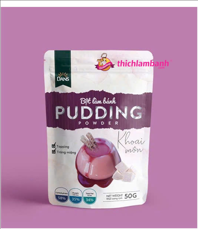 BỘT PUDDING KHOAI MÔN DAN'S 50g BỘT PUDDING KHOAI MÔN DAN'S 50g