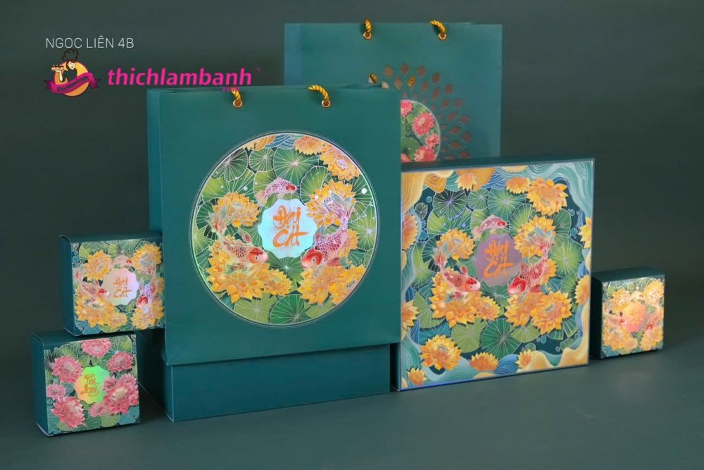 Hộp Đựng Bánh Trung Thu Ngọc Liên 4B Hộp Đựng Bánh Trung Thu Ngọc Liên 4B