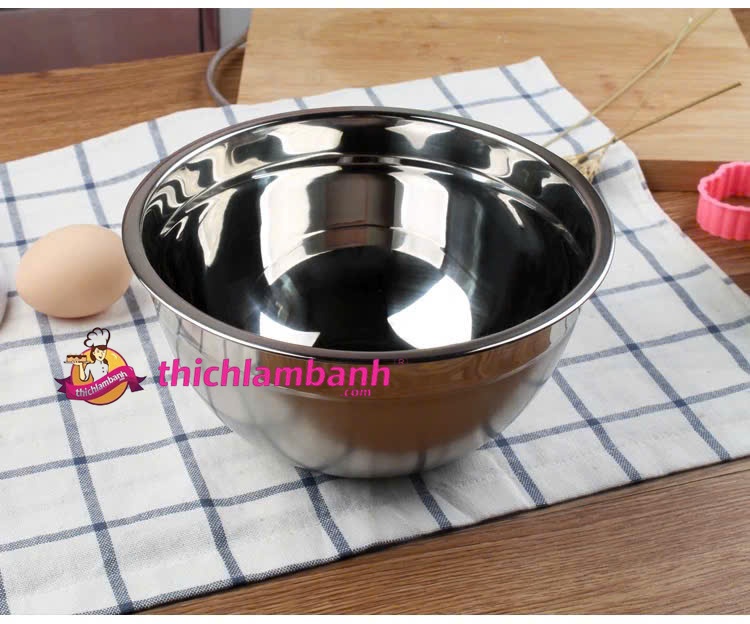 Thau trộn bột inox nhiều kích thước Thau trộn bột inox nhiều kích thước