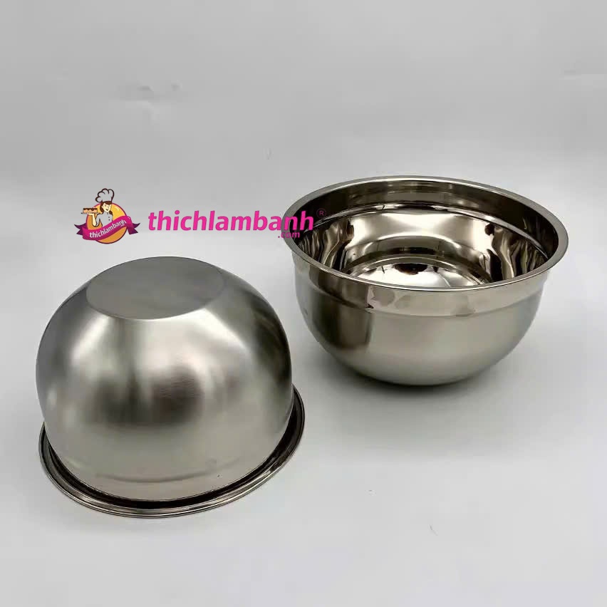Thau trộn bột inox nhiều kích thước Thau trộn bột inox nhiều kích thước