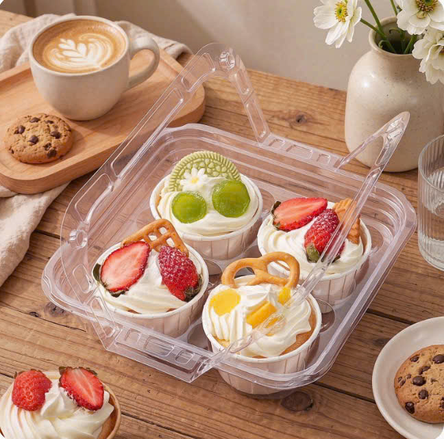 Hộp nhựa 4B cupcake JYH 210 Hộp nhựa 4B cupcake JYH 210