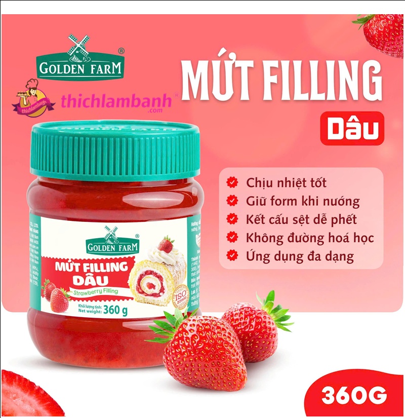 Mứt Filling Golden Farm 360gr - Dâu Mứt Filling Golden Farm 360gr - Dâu