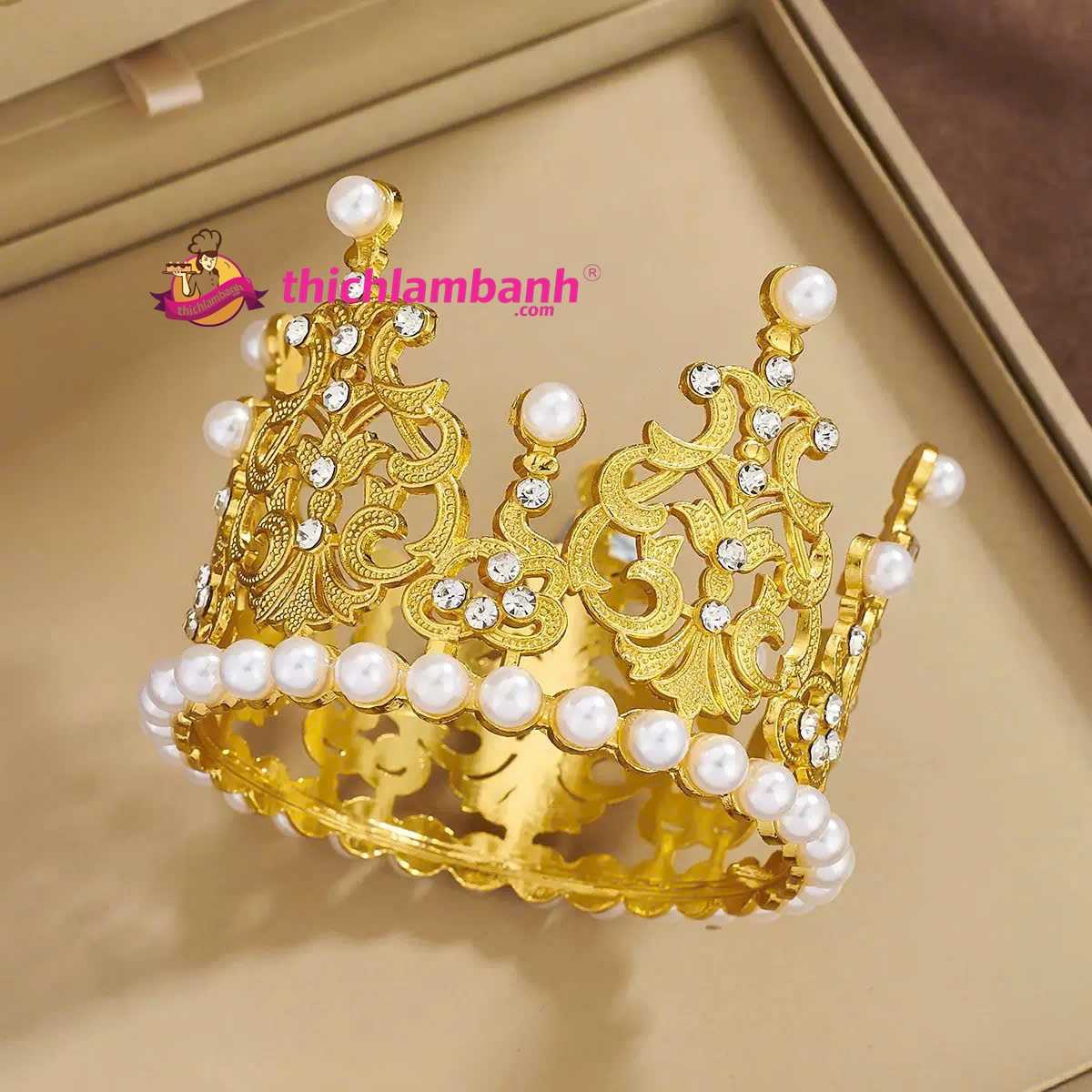 Trang trí bánh kem - Vương miện 7.5cm Trang trí bánh kem - Vương miện 7.5cm