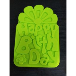 Khuôn silicon chữ nhật có chữ HAPPY BIRTHDAY