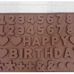 Khuôn silicon số và chữ happy birthday