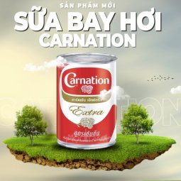 Sữa Tươi Béo Carnation (sữa 3 bông)Thái Lan 385g