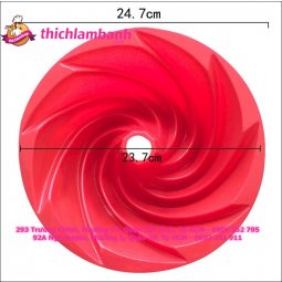 Khuôn silicon tròn xoáy có lõi 23.7cm