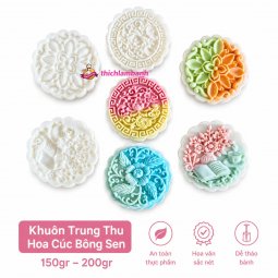 Khuôn LX Tròn 4M Hoa Cúc Sen