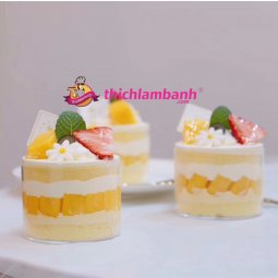 10 Cup nhựa tròn GD-2016 kèm nắp 200ml