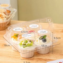 Hộp nhựa 4B cupcake JYH 210